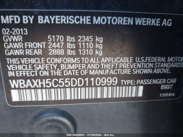 WBAXH5C55DD110999-9